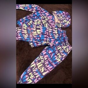 Justice Cozy Plaid Hoodie in Gray and Blue